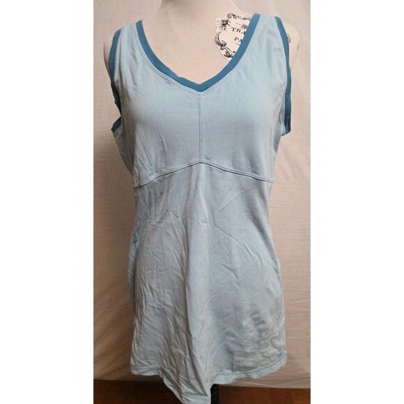 Lucy Power Women's Size Large Tank‎ Light Blue Athletic Tank Top Workout Shirt - Picture 1 of 8